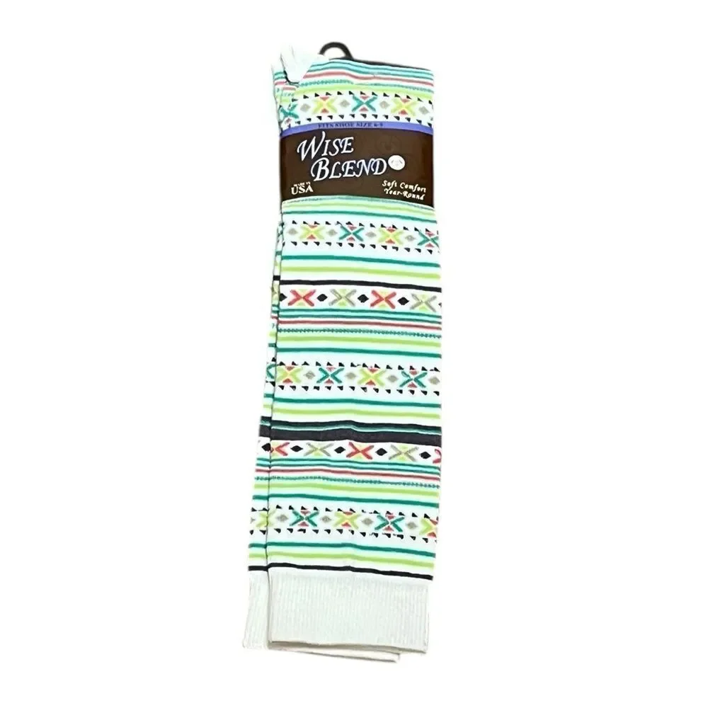 Wise Blend Multicolor‎ Boot Socks, Size M, NWT